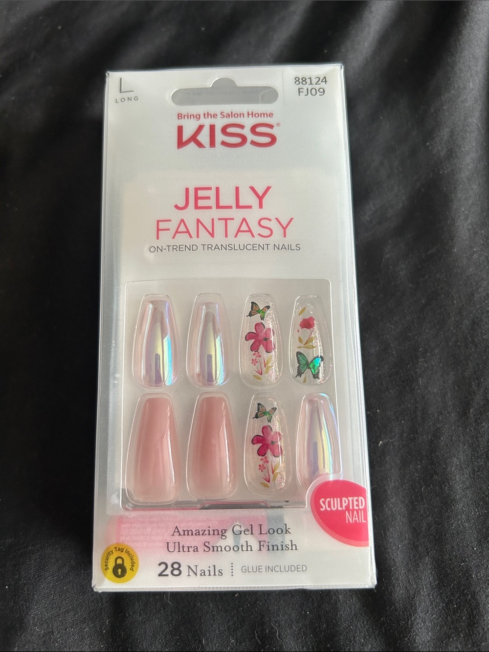 KISS Jelly Fantasy Translucent Pink Press-On Nails